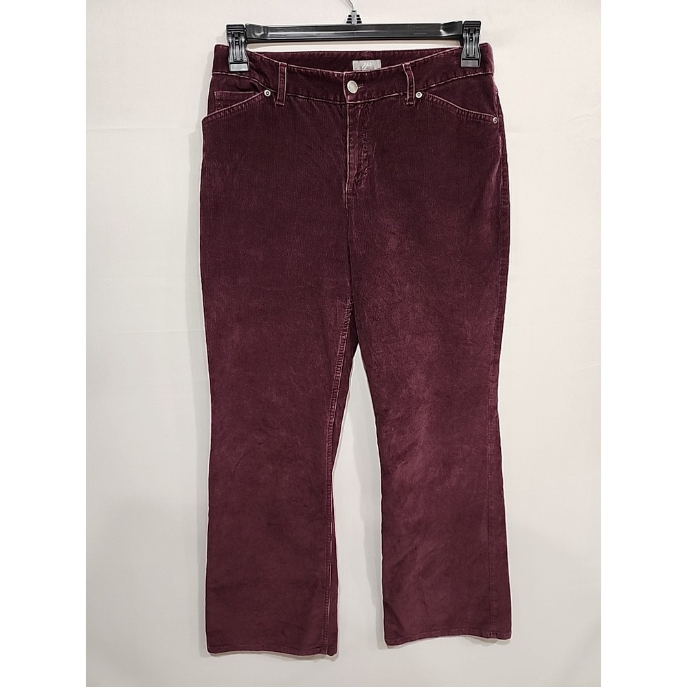 J. Jill Corduroy Pants Womens 10 Petite Purple  Stretch‎ Flare Leg, 29 Inseam